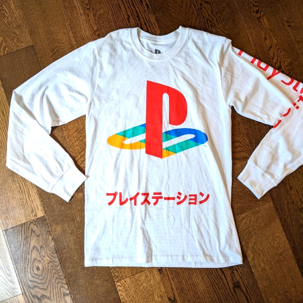PlayStation With Japanese Long Sleeve t-shirt Size small